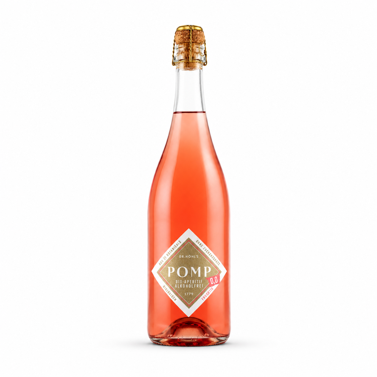 POMP Bio-Aperitif Fruchtig 0,0 – alkoholfreier Aperitif von Dr. Höhl's